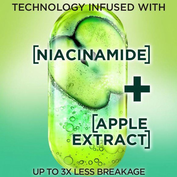 GARNIER Fructis Grow Strong Ceramide Apple Extract Shampoo & Conditioner Set New - Picture 3 of 5